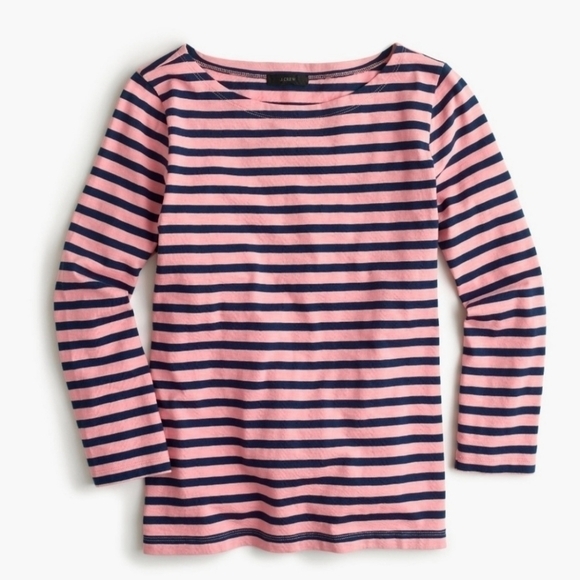 J. Crew Boatneck Stripe Top - Picture 4 of 8